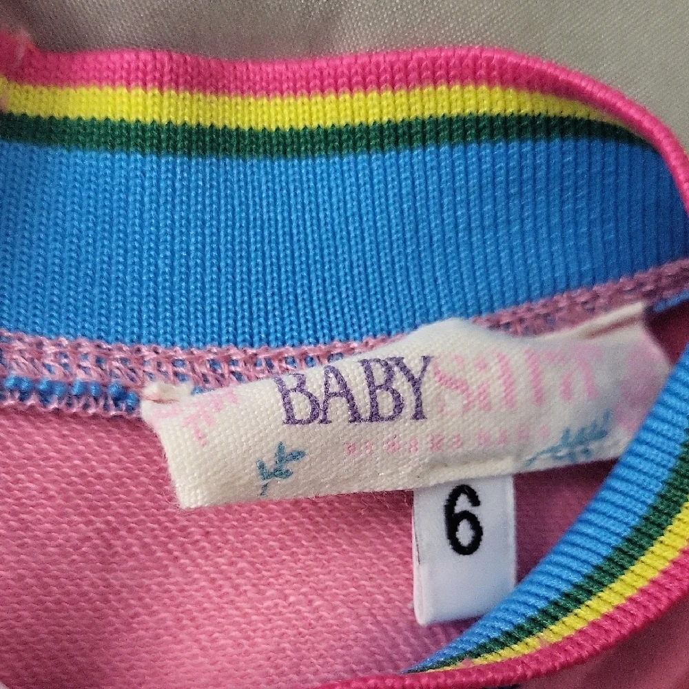 Baby Sara Pink Kids Dress with Colorful Shine Design - 6
